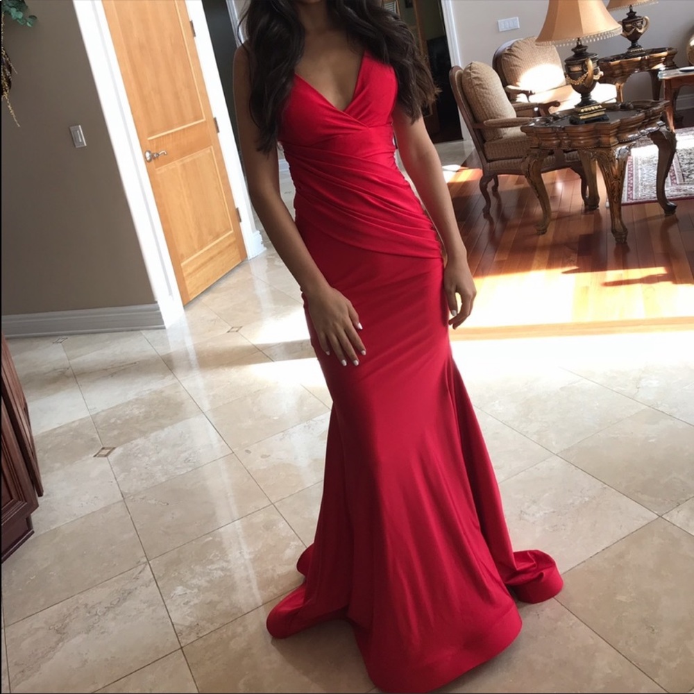 Red wedding attire / prom dress